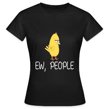 ew people angry bird - Women's T-Shirt - black - Front - AI Model Female 172 dark (172cm)