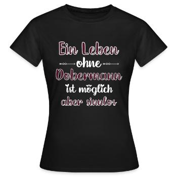 Dobermann - Frauen T-Shirt - Schwarz - Vorne - AI Model Female 172 dark (172cm)