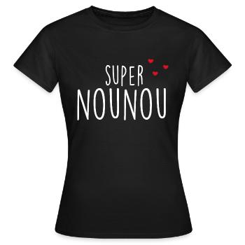 Super Nounou Citation Femme Métier - T-shirt Femme - noir - Devant - AI Model Female 172 dark (172cm)