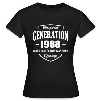 Generation 1968 - T-shirt Femme - noir - Devant - AI Model Female 172 dark (172cm)