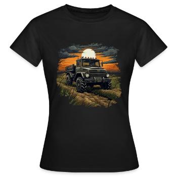 Unimog Offroad Abenteuer: Robust und Starkes ATV F - Frauen T-Shirt - Schwarz - Vorne - AI Model Female 172 dark (172cm)