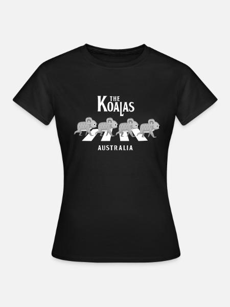 Koalas patterned - Frauen T-Shirt - Schwarz