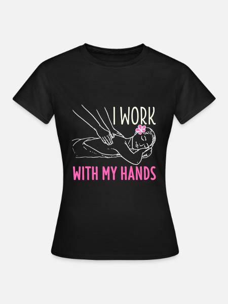 Massage Therapie Shirt Physiotherapeut Geschenk - Frauen T-Shirt - Schwarz