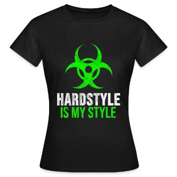 Hardstyle Shirt Hard Style Festival Raver Gift - Women's T-Shirt - black - Front - AI Model Female 172 dark (172cm)