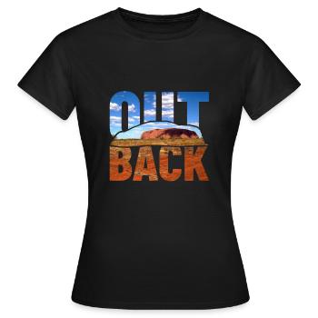 Outback d'Australie avec Ayers Rock Uluru - T-shirt Femme - noir - Devant - AI Model Female 172 dark (172cm)