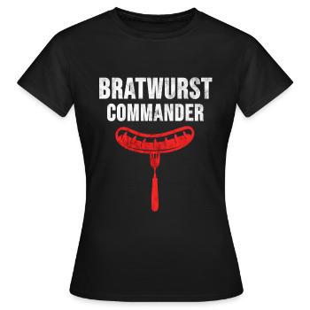 Grill T-Shirt Steak Griller Grillmeister Geschenk - Frauen T-Shirt - Schwarz - Vorne - AI Model Female 172 dark (172cm)