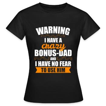 Papa bonus beau-père cadeau drôle papa bonus - T-shirt Femme - noir - Devant - AI Model Female 172 dark (172cm)