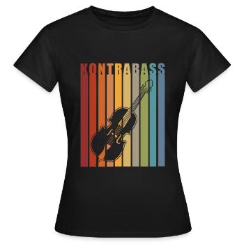 Kontrabass Orchester Big Band Musik Geschenk - Frauen T-Shirt - Schwarz - Vorne - AI Model Female 172 dark (172cm)