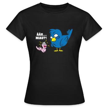 the early bird - Women's T-Shirt - black - Front - AI Model Female 172 dark (172cm)