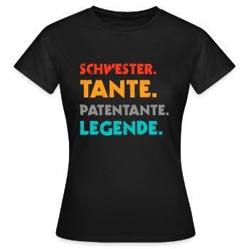 Patentante Lieblingstante Taufpatin Geschenk & Tau - Frauen T-Shirt - Schwarz - Vorne - AI Model Female 172 dark (172cm)