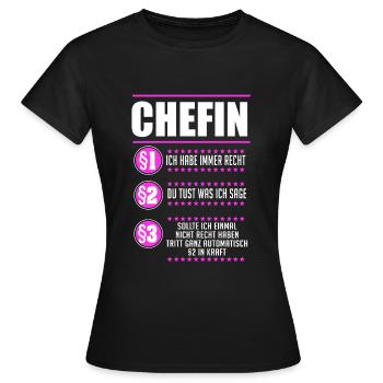 Chefin Chef Vorgesetzte Geschenk - Frauen T-Shirt - Schwarz - Vorne - AI Model Female 172 dark (172cm)