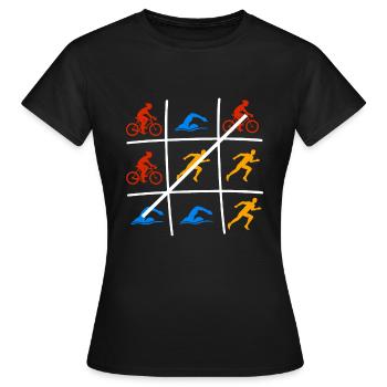 Triathlon triathlète triathlètes cadeau - T-shirt Femme - noir - Devant - AI Model Female 172 dark (172cm)
