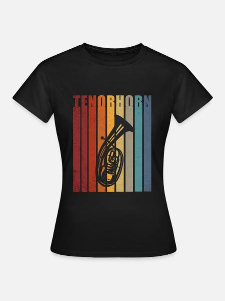 Tenorhorn Tenor Horn Tenorhornist Geschenk - Frauen T-Shirt - Schwarz