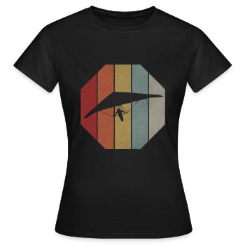 Drachenflieger Hängegleiter Drachenfliegen - Frauen T-Shirt - Schwarz - Vorne - AI Model Female 172 dark (172cm)