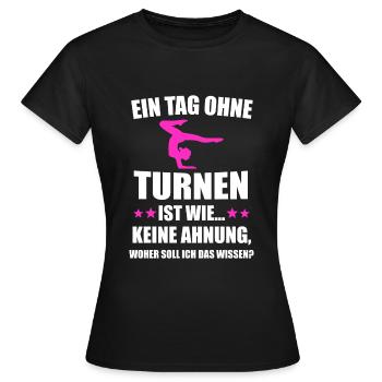 Turnen Gymnastik Turner Geschenk - Frauen T-Shirt - Schwarz - Vorne - AI Model Female 172 dark (172cm)