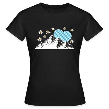 Allgäu Allgäu Bavière montagnes cadeau - T-shirt Femme - noir - Devant - AI Model Female 172 dark (172cm)
