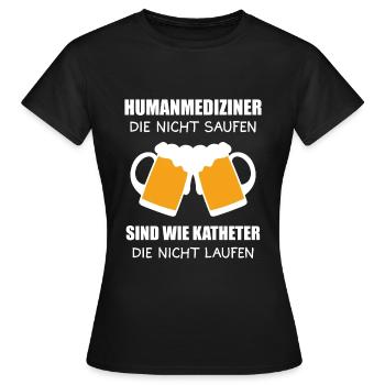 Humanmedizin Medizin Mediziner Geschenk - Frauen T-Shirt - Schwarz - Vorne - AI Model Female 172 dark (172cm)