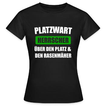 Platzwart Greenkeeper Fußballplatz Geschenk - Frauen T-Shirt - Schwarz - Vorne - AI Model Female 172 dark (172cm)