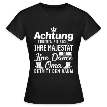 Linedance Oma Line Dance Linedancer Geschenk - Frauen T-Shirt - Schwarz - Vorne - AI Model Female 172 dark (172cm)