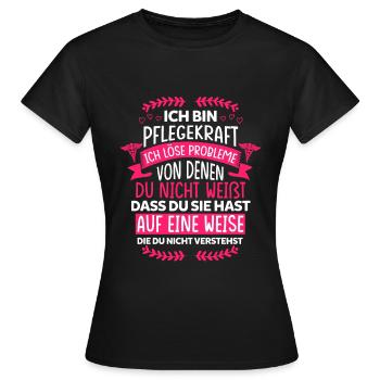Pflegekraft Altenpfleger Altenpflegerin Geschenk - Frauen T-Shirt - Schwarz - Vorne - AI Model Female 172 dark (172cm)