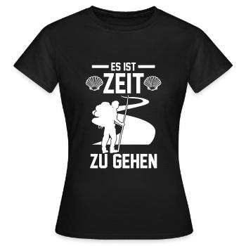 Pilgern Pilgerer Jakobsweg Geschenk - Frauen T-Shirt - Schwarz - Vorne - AI Model Female 172 dark (172cm)
