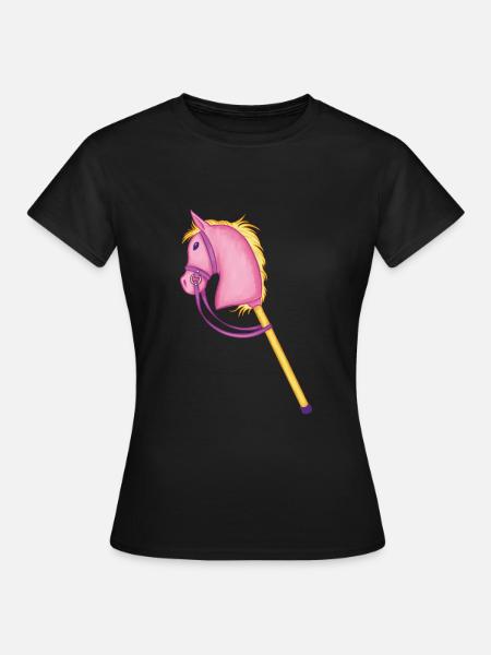 Kleurrijke Hobby Horse Cool Hobby Horse Geschenken - Vrouwen T-shirt - zwart