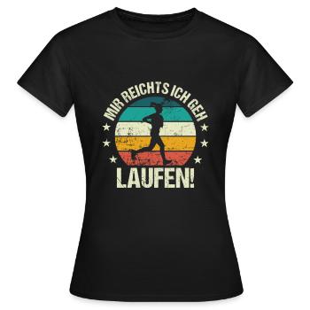 Mir Reichts Ich Geh Laufen: le coureur Joggen Frau - T-shirt Femme - noir - Devant - AI Model Female 172 dark (172cm)
