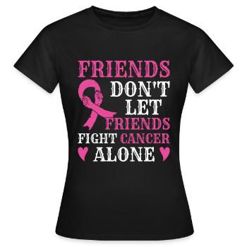 Breast Cancer Cancer Awareness Cancer Survivors - Women's T-Shirt - black - Front - AI Model Female 172 dark (172cm)
