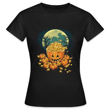 Spukiges Mac 'n Cheese Kostüm Halloween Käse - Frauen T-Shirt - Schwarz - Vorne - AI Model Female 172 dark (172cm)