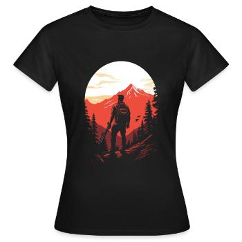 Prêt pour la saison de chasse Chasse au chevreuil pour les chasseurs - T-shirt Femme - noir - Devant - AI Model Female 172 dark (172cm)