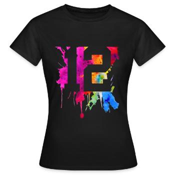 12 JAHRE 12. GEBURTSTAG - Frauen T-Shirt - Schwarz - Vorne - AI Model Female 172 dark (172cm)