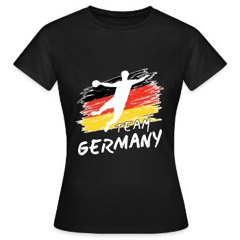 Team Germany Handball - Frauen T-Shirt - Schwarz - Vorne - AI Model Female 172 dark (172cm)