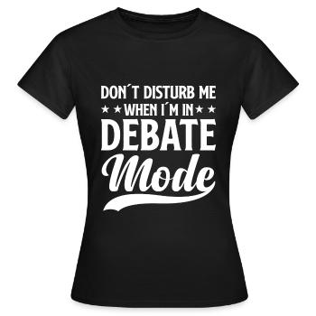 Navigieren Sie Mit Spannenden Debatten Durch Die - Frauen T-Shirt - Schwarz - Vorne - AI Model Female 172 dark (172cm)