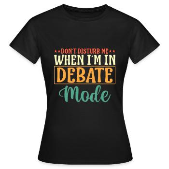 Navigieren Sie Mit Spannenden Debatten Durch Die - Frauen T-Shirt - Schwarz - Vorne - AI Model Female 172 dark (172cm)