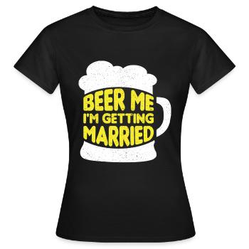 Beer Brewing for Beer Lovers Wedding - Women's T-Shirt - black - Front - AI Model Female 172 dark (172cm)