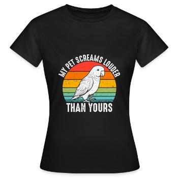 Moine vert Acteur Quaker Conure Perroquets - T-shirt Femme - noir - Devant - AI Model Female 172 dark (172cm)
