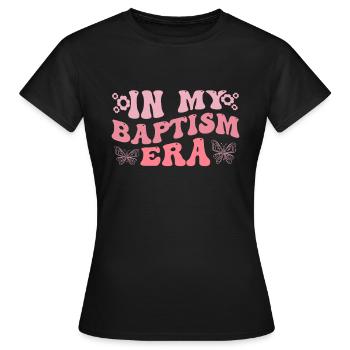 Time for my baptism First Communion - Women's T-Shirt - black - Front - AI Model Female 172 dark (172cm)