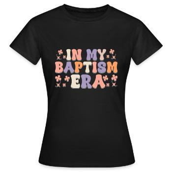 Temps pour mon baptême Première Communion - T-shirt Femme - noir - Devant - AI Model Female 172 dark (172cm)