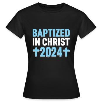 Temps pour mon baptême Première Communion - T-shirt Femme - noir - Devant - AI Model Female 172 dark (172cm)