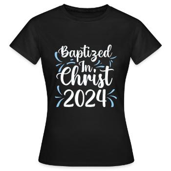 Time for my baptism First Communion - Women's T-Shirt - black - Front - AI Model Female 172 dark (172cm)