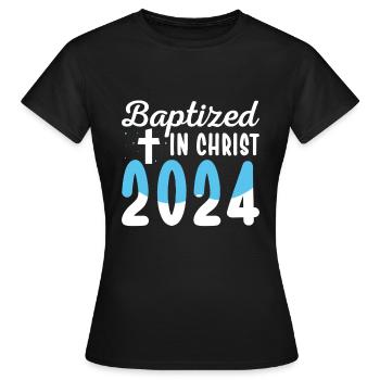 Time for my baptism First Communion - Women's T-Shirt - black - Front - AI Model Female 172 dark (172cm)