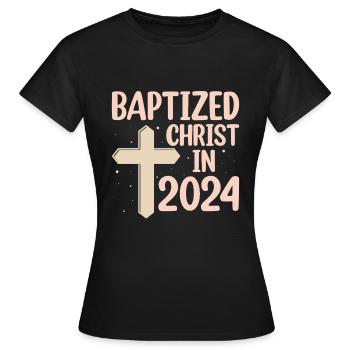 Temps pour mon baptême Première Communion - T-shirt Femme - noir - Devant - AI Model Female 172 dark (172cm)