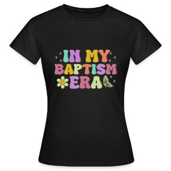 Temps pour mon baptême Première Communion - T-shirt Femme - noir - Devant - AI Model Female 172 dark (172cm)