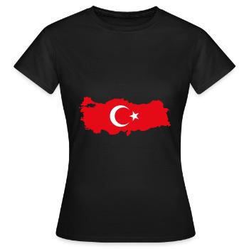 Turquie - Turquie - Türkiye - T-shirt Femme - noir - Devant - AI Model Female 172 dark (172cm)