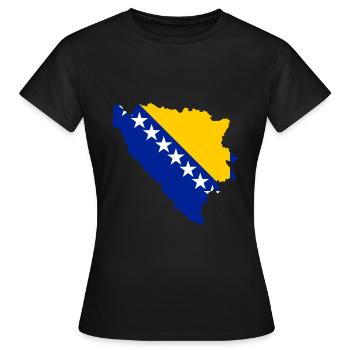 Bosnie Herzégovine - Bosnie Herzégovine - T-shirt Femme - noir - Devant - AI Model Female 172 dark (172cm)