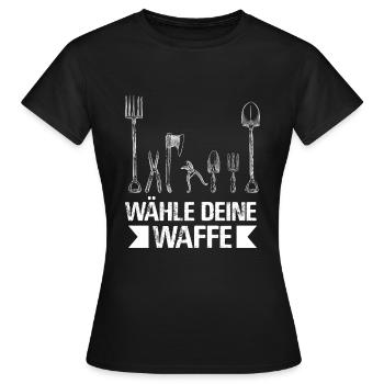 Jardin, jardinage, jardinier - T-shirt Femme - noir - Devant - AI Model Female 172 dark (172cm)