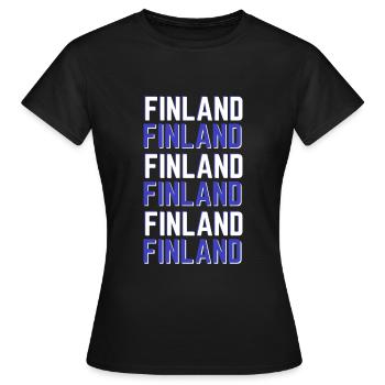 Finlande - T-shirt Femme - noir - Devant - AI Model Female 172 dark (172cm)