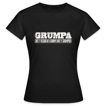 Papy grincheux - T-shirt Femme - noir - Devant - AI Model Female 172 dark (172cm)
