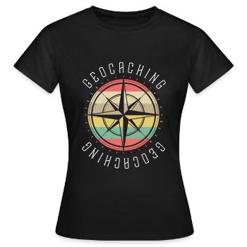 Geocacher Geocaching Cache gift - Women's T-Shirt - black - Front - AI Model Female 172 dark (172cm)
