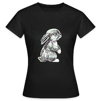 lièvre - T-shirt Femme - noir - Devant - AI Model Female 172 dark (172cm)